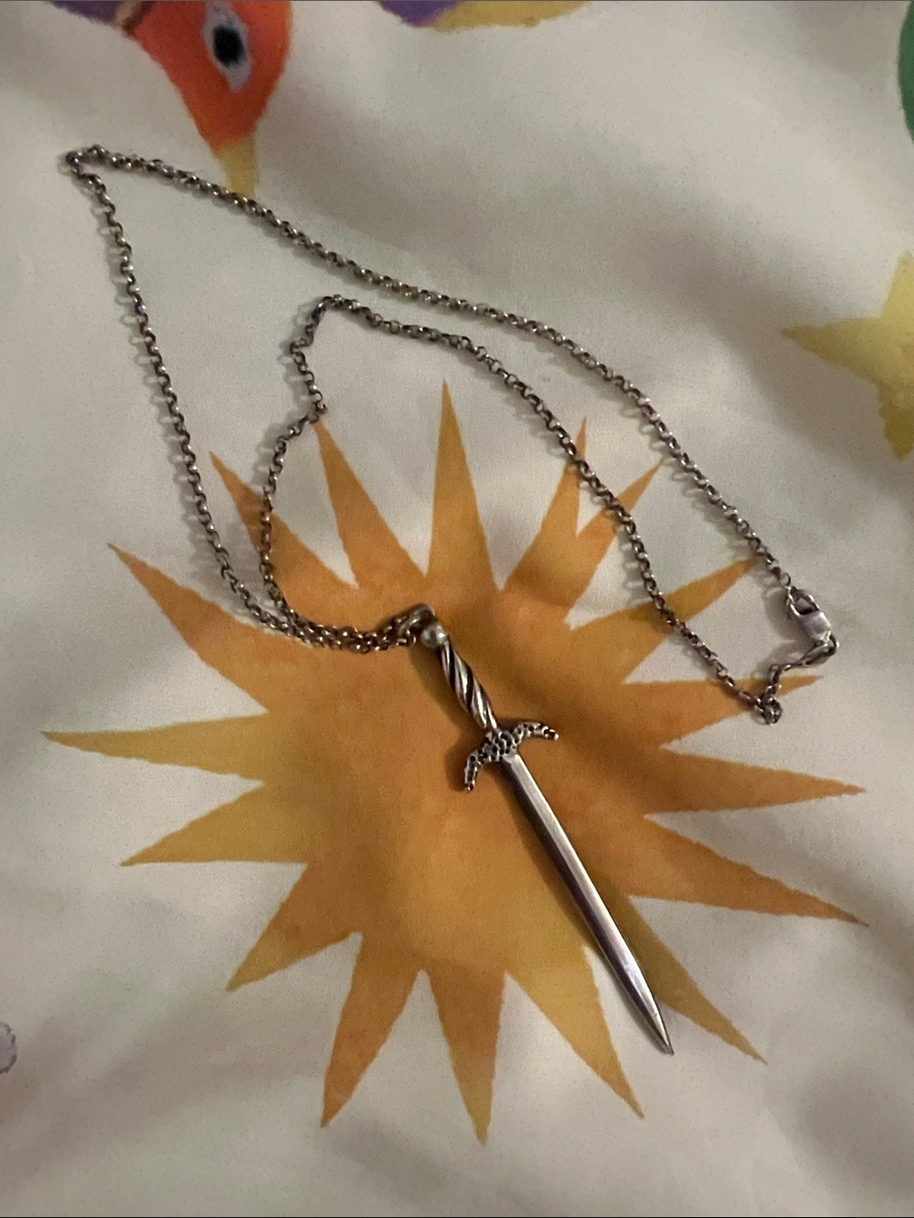 Silver Sword Pendant Necklace – 16” | Souvenir Jewelry